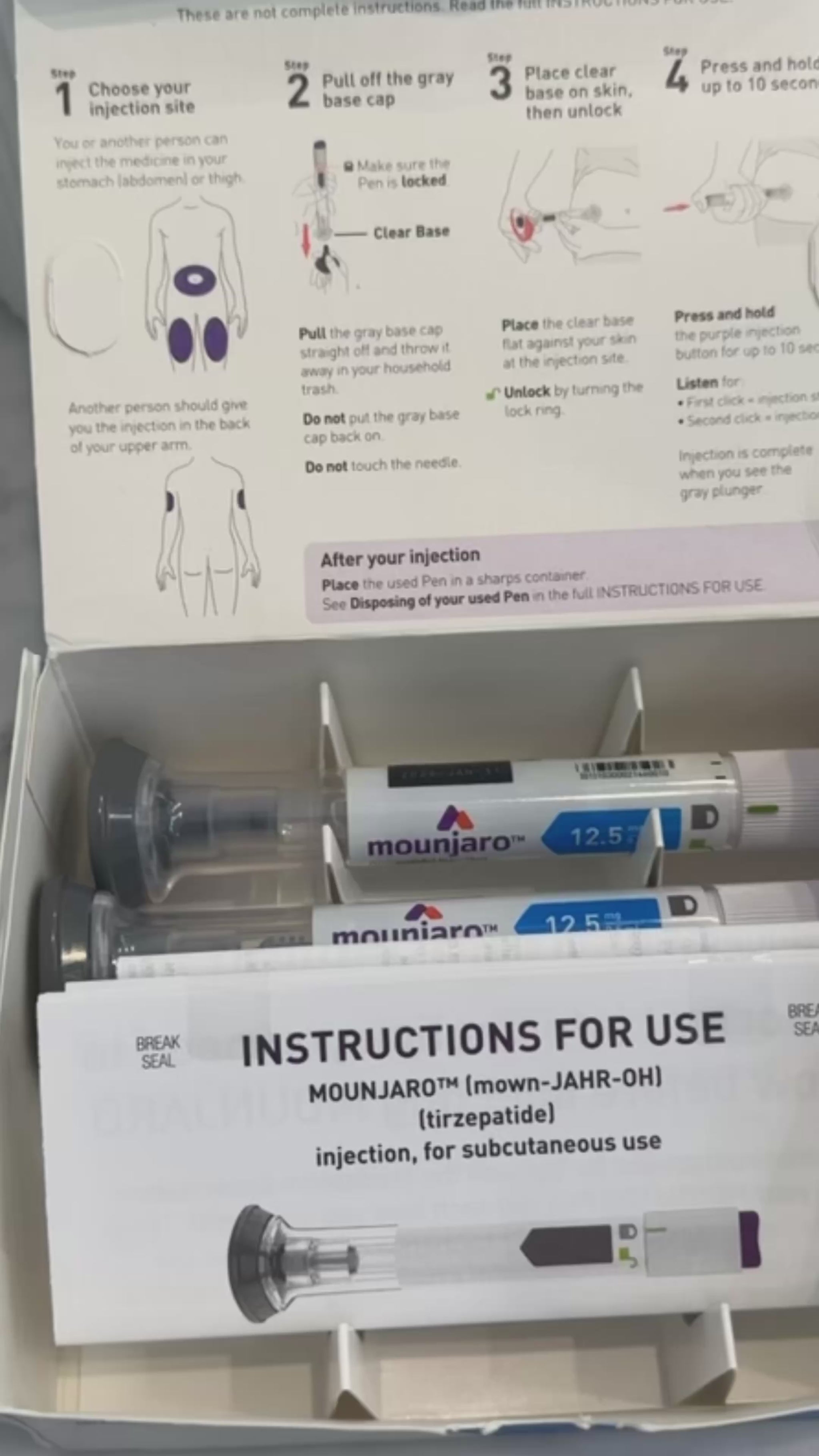 Mounjaro injection instructions